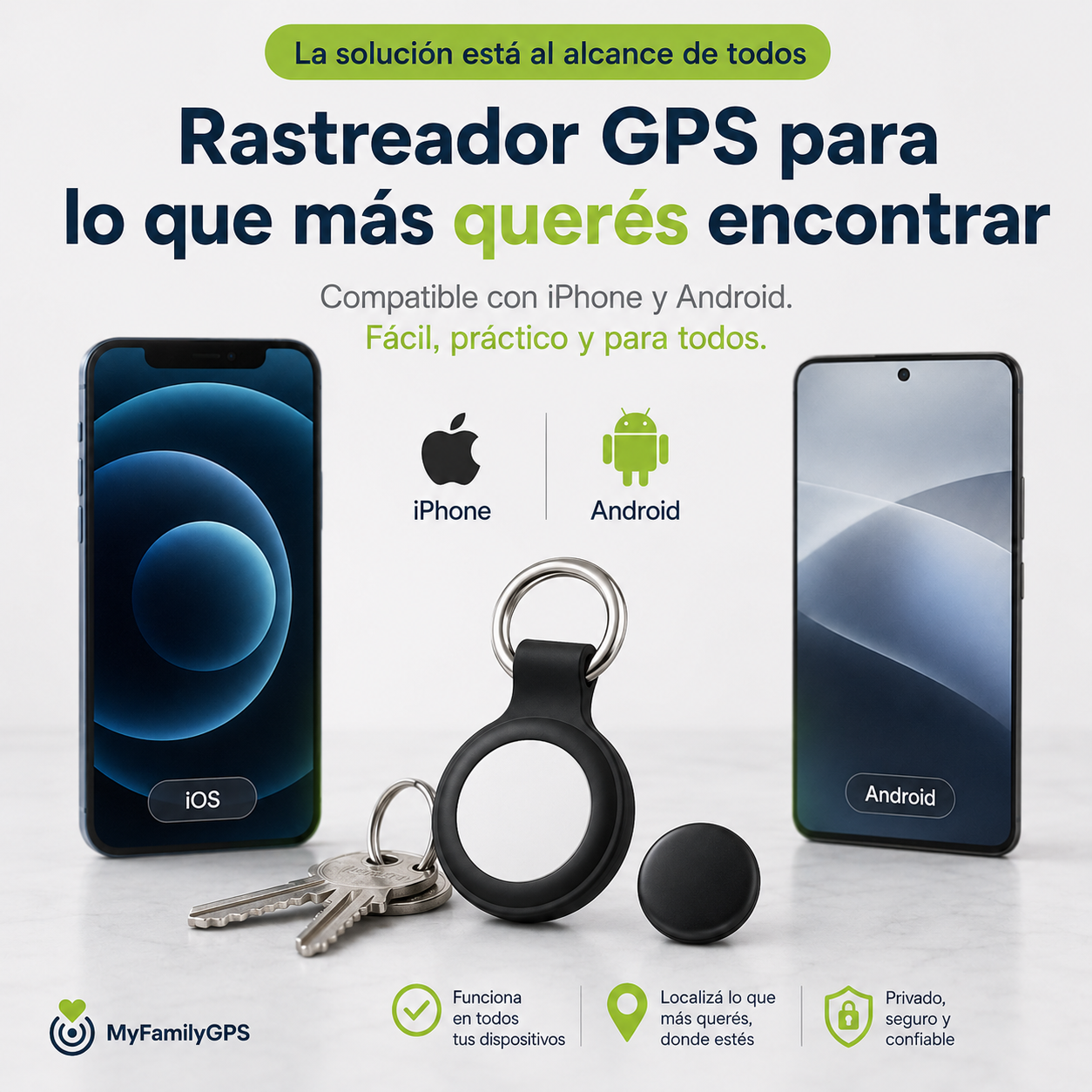 Rastreador Tipo GPS para Objetos Personales. | Compatible con Android y Apple