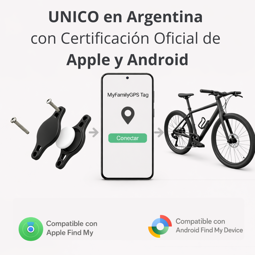 Rastreador Tipo GPS Para Bicicletas.          |             Compatible con Android y Apple
