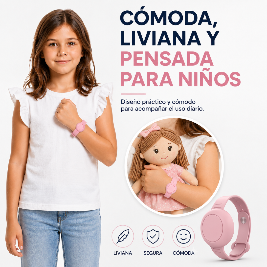 Pulsera Rastreador Tipo GPS para Niños – Compatible con iPhone y Android