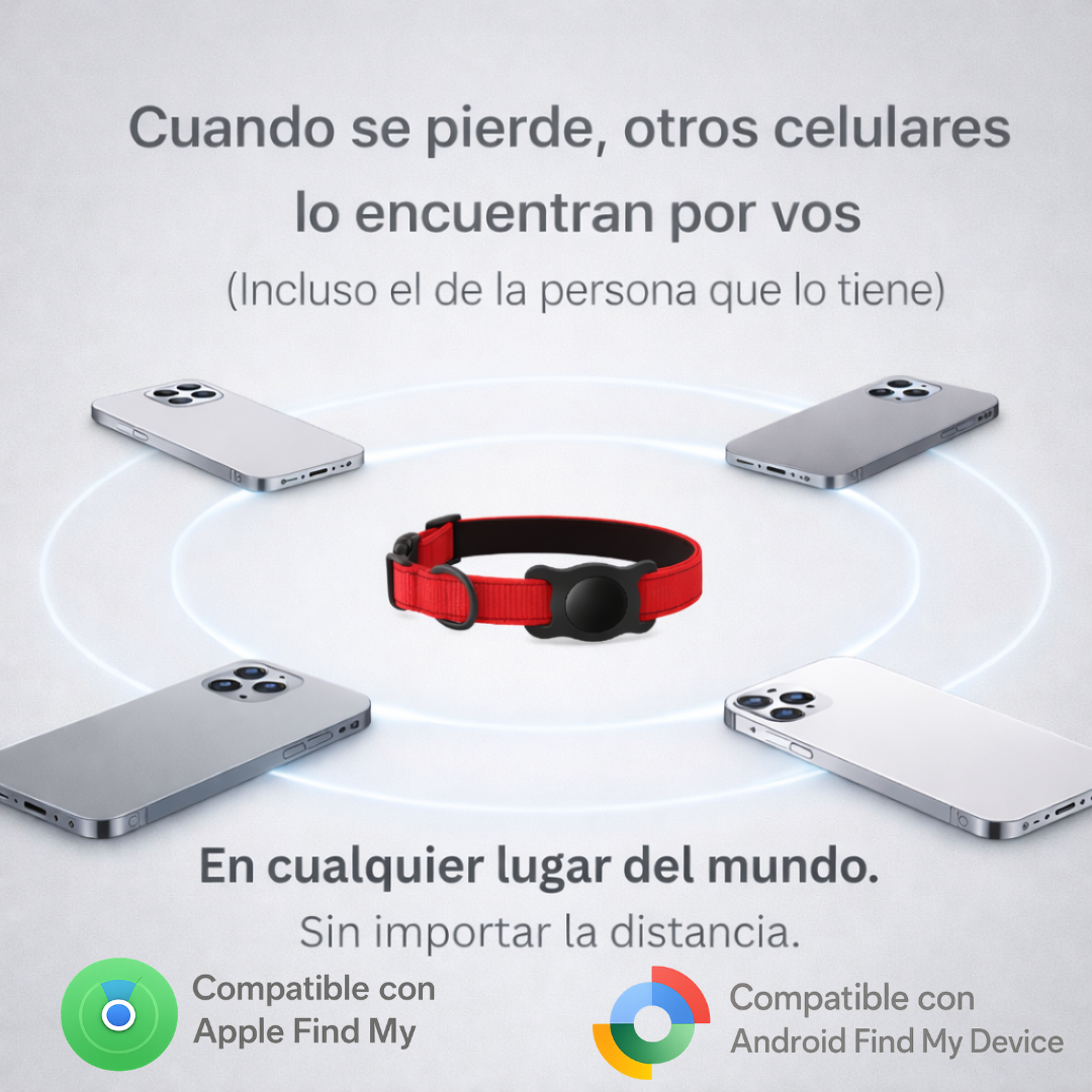 Rastreador Tipo GPS Para Mascotas.            |          Compatible Con Android y Apple