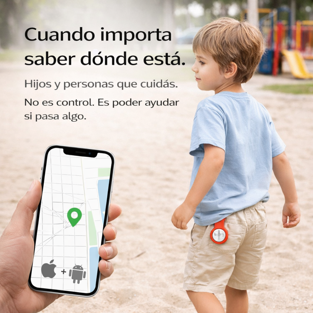 Rastreador Tipo GPS para Objetos Personales.       |     Compatible con Android y Apple