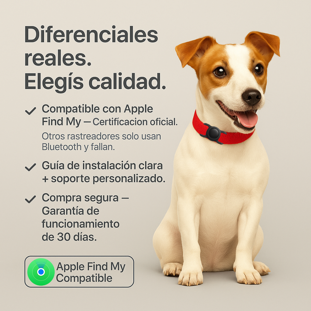 Rastreador GPS para Mascotas – Apple Find My