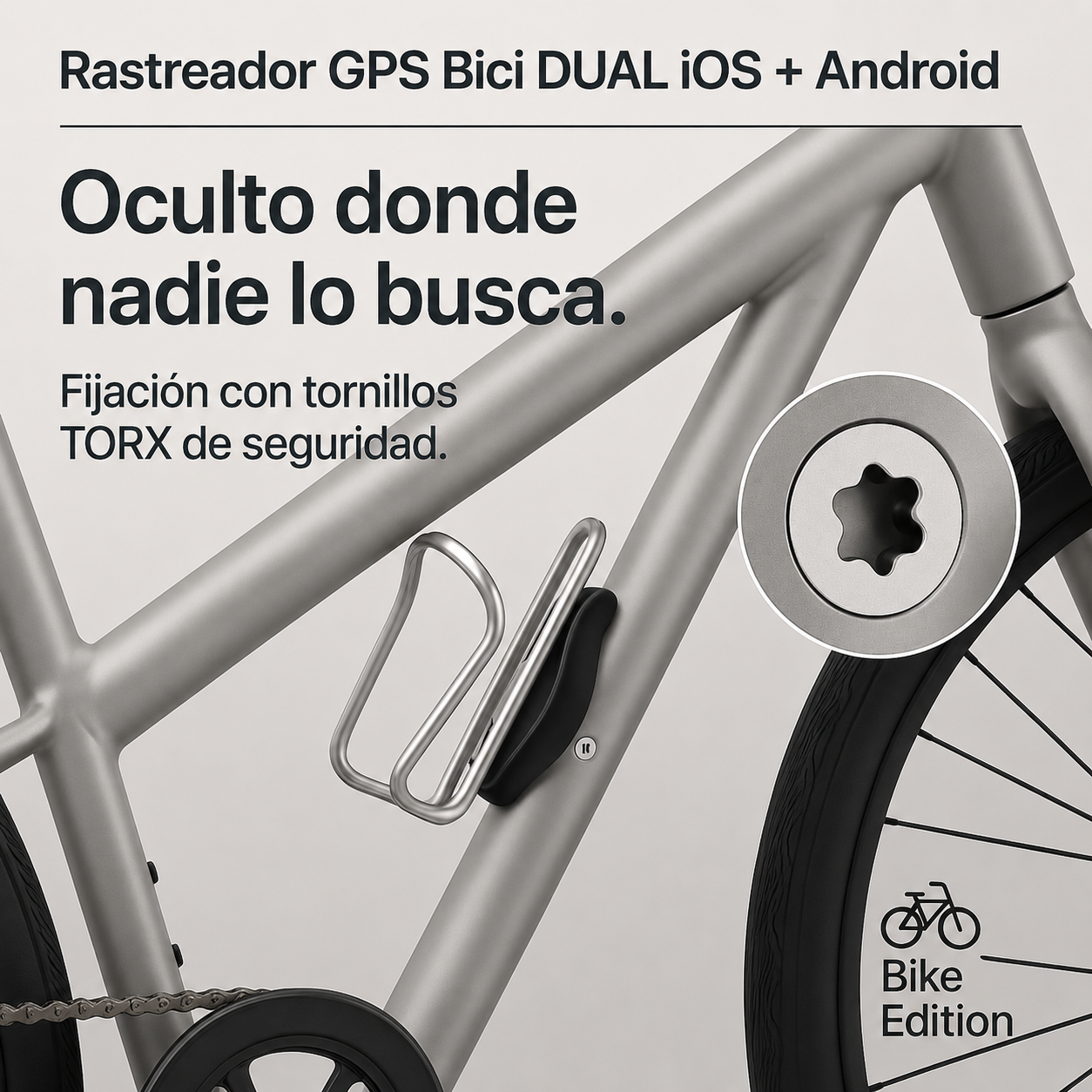 Rastreador Tipo GPS Para Bicicletas.          |             Compatible con Android y Apple