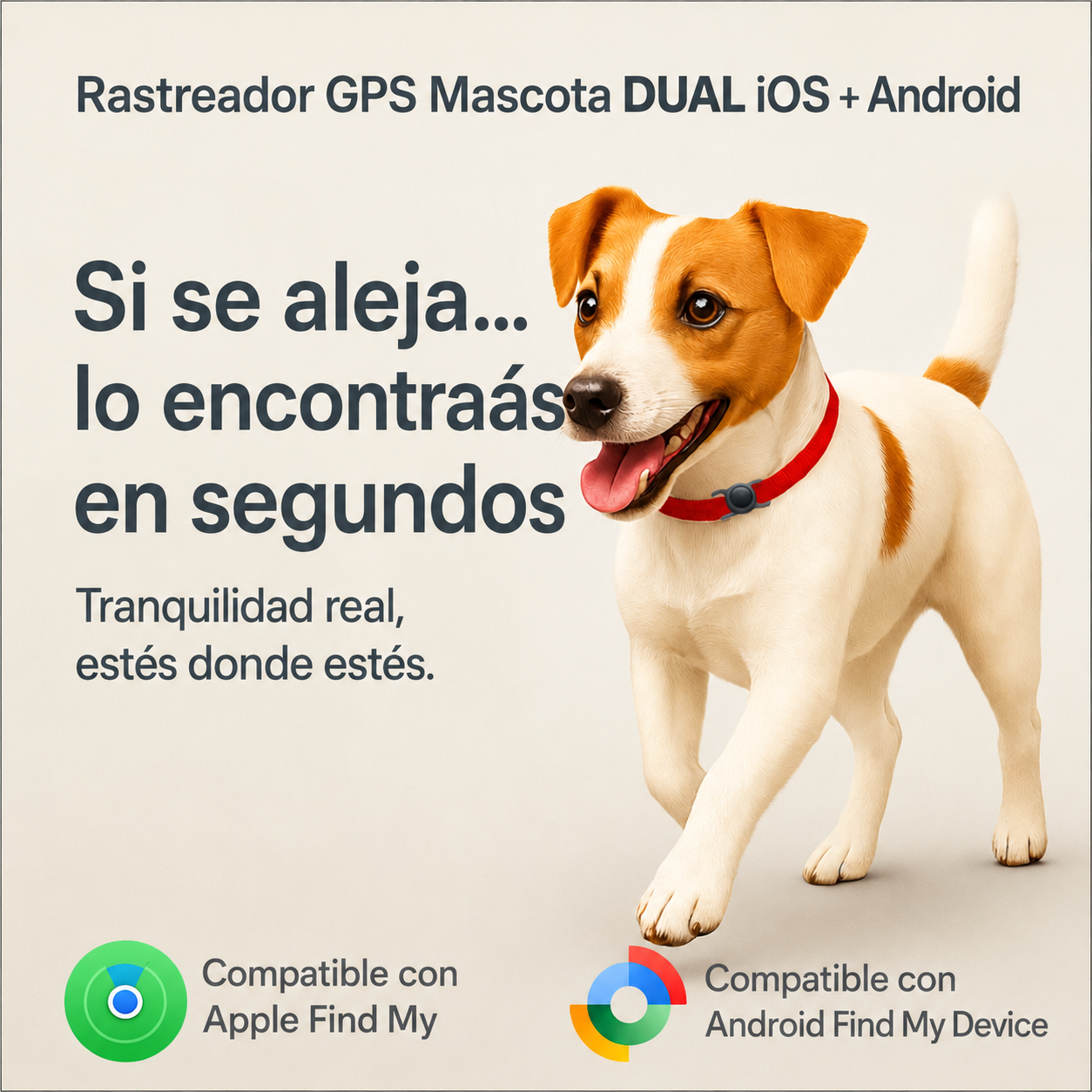 Rastreador Tipo GPS Para Mascotas.            |          Compatible Con Android y Apple