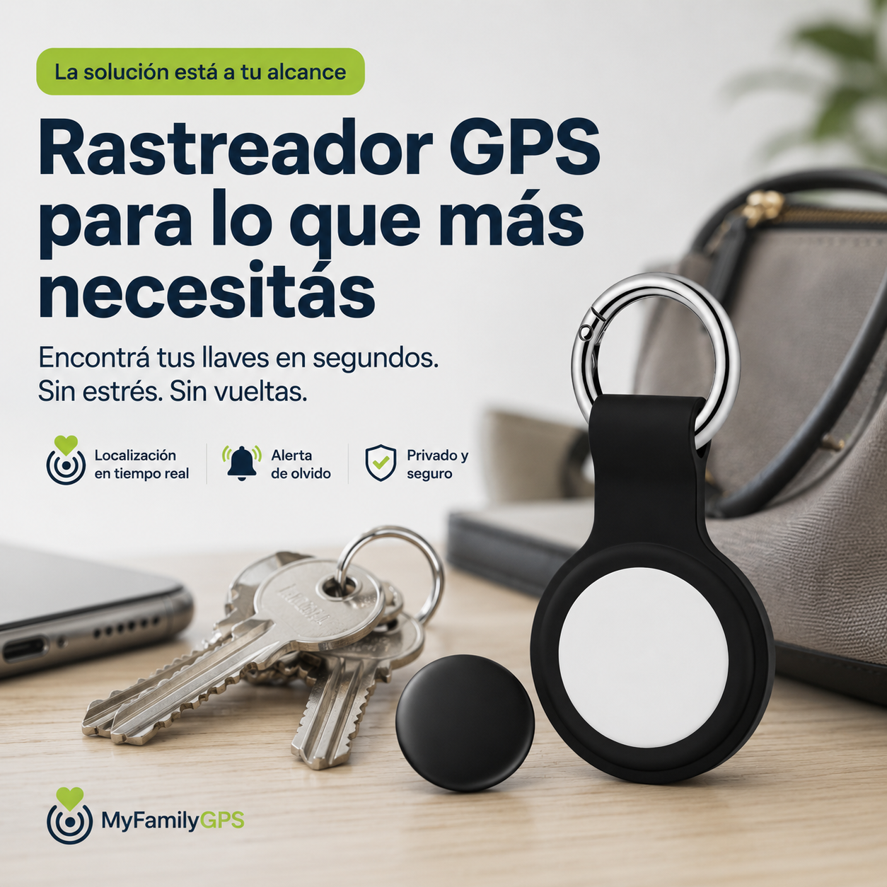 Rastreador Tipo GPS para Objetos Personales.       |     Compatible con Android y Apple