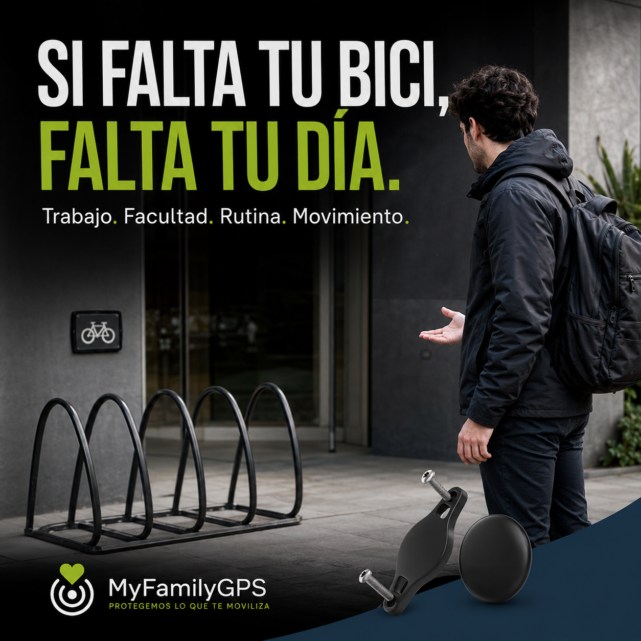 Rastreador Tipo GPS Para Bicicletas.          |             Compatible con Android y Apple