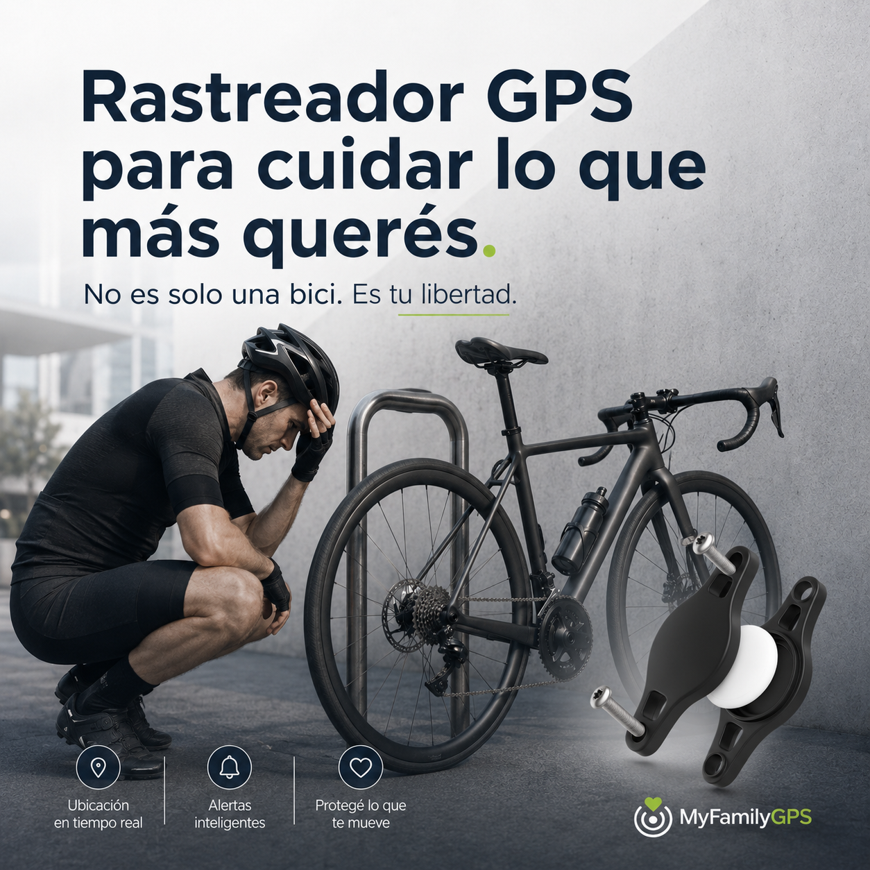 Rastreador Tipo GPS Para Bicicletas.          |             Compatible con Android y Apple